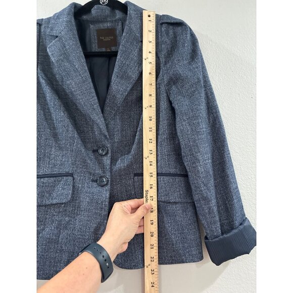 The Limited Collection womens career Blazer color Blue pockets 2 buttons front - Picture 4 of 10